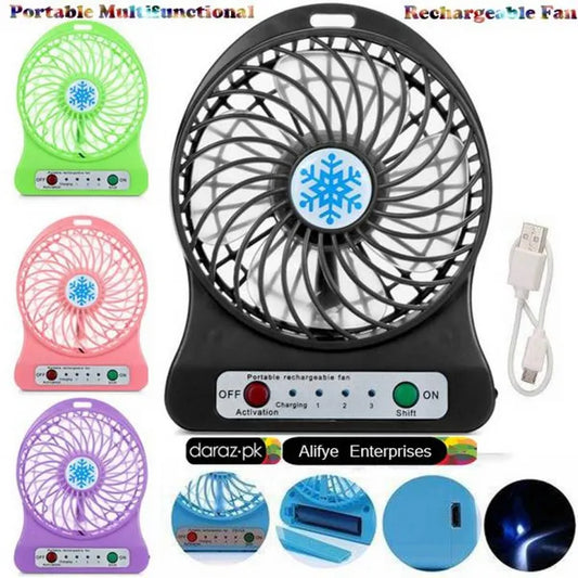 Portable Fan Usb Charging rechargable battery