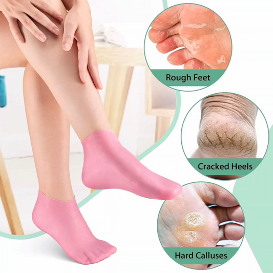 Silicone Gel Heel Pad Socks For Pain Relief And Anti Crack Heels