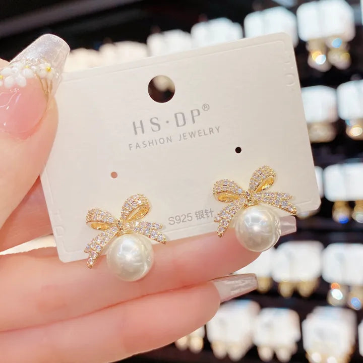 Butterfly Pearl Earrings Women's Exquisite Earrings for Girls Gift Party Ratings 166